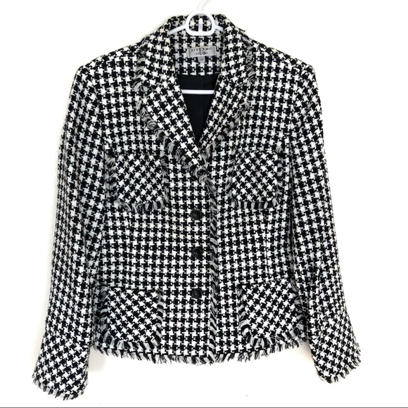 bergamo Jackets & Blazers - Bergamo Studios Houndstooth Career Jacket Blazer